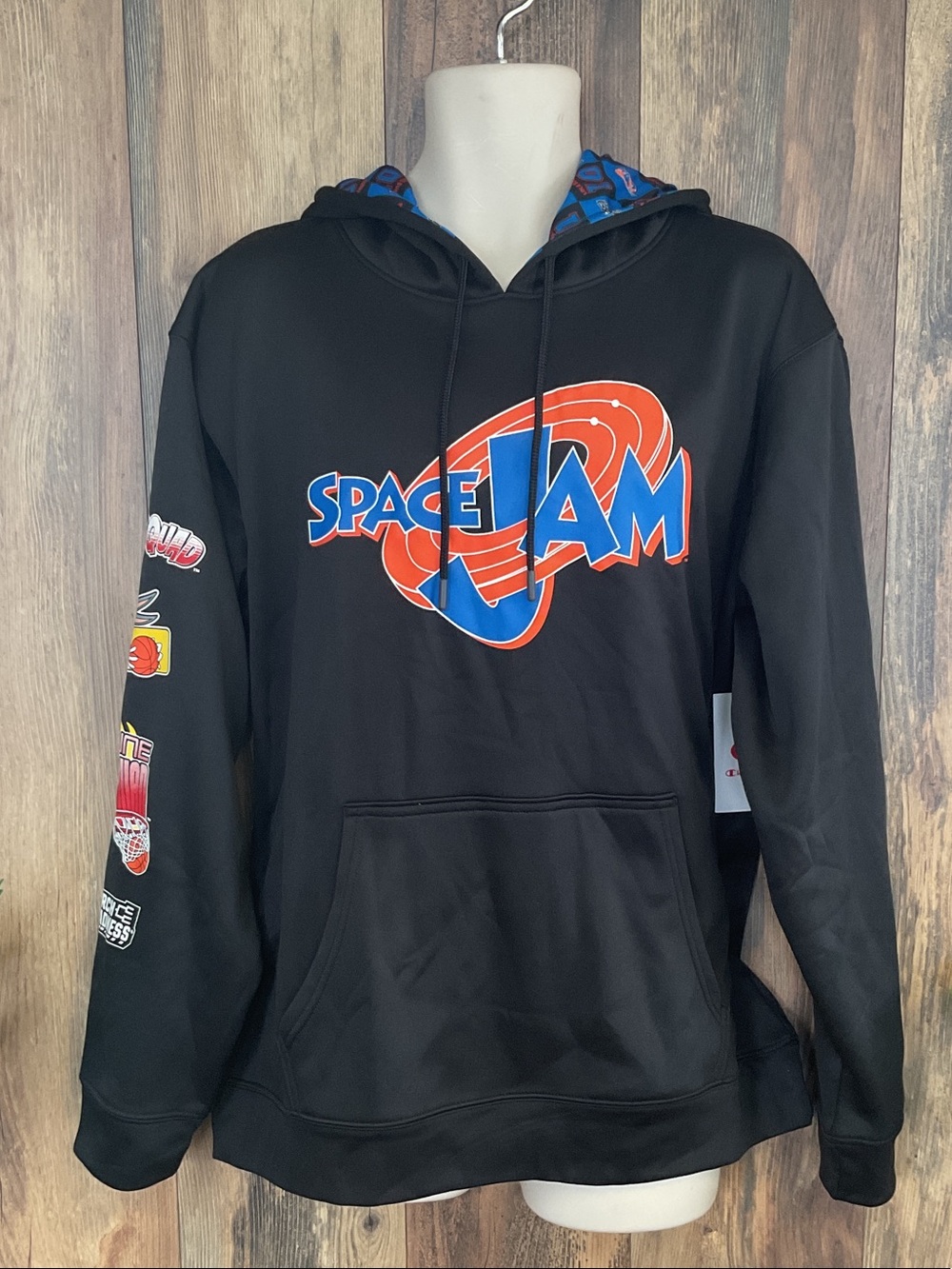 Champion Space Jam March Madness Anniversary Logo Pullover Hoodie NWT